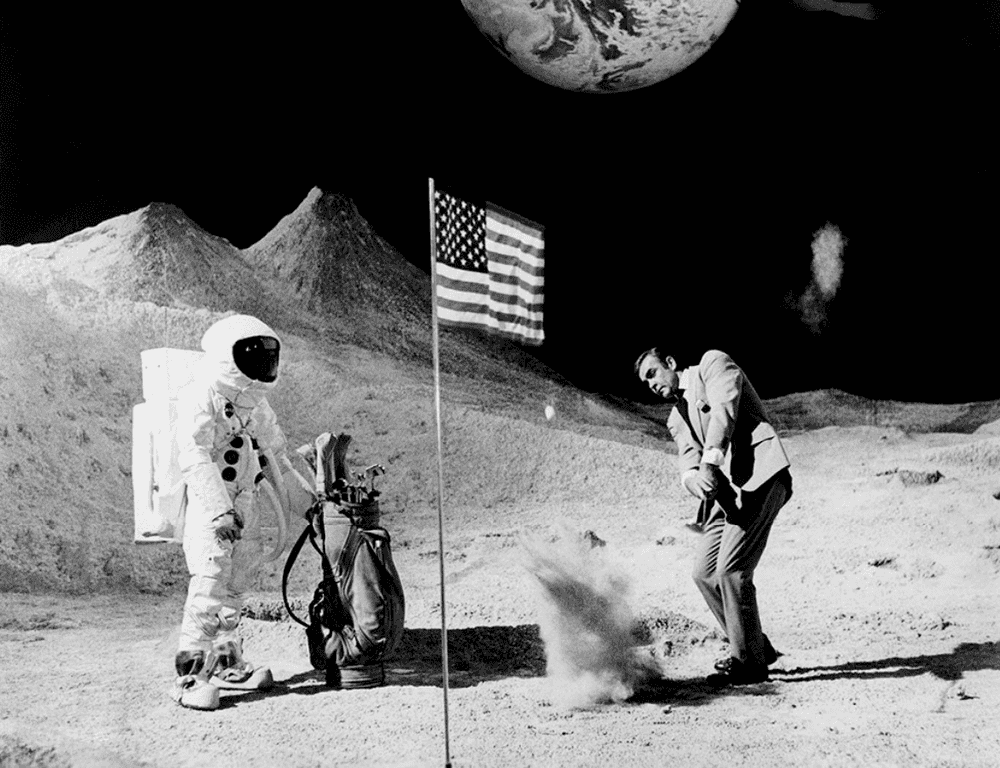 Terry O'Neill, ‘Bond on the Moon’, 1971, Photography, Posthumous estate-stamped gelatin silver print, embossed, null, 