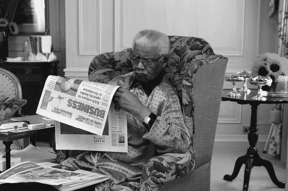 Terry O'Neill, ‘Nelson Mandela before his 90th’, 2008, Photography, Lifetime Edition Gelatin Silver Print, null, Numbered