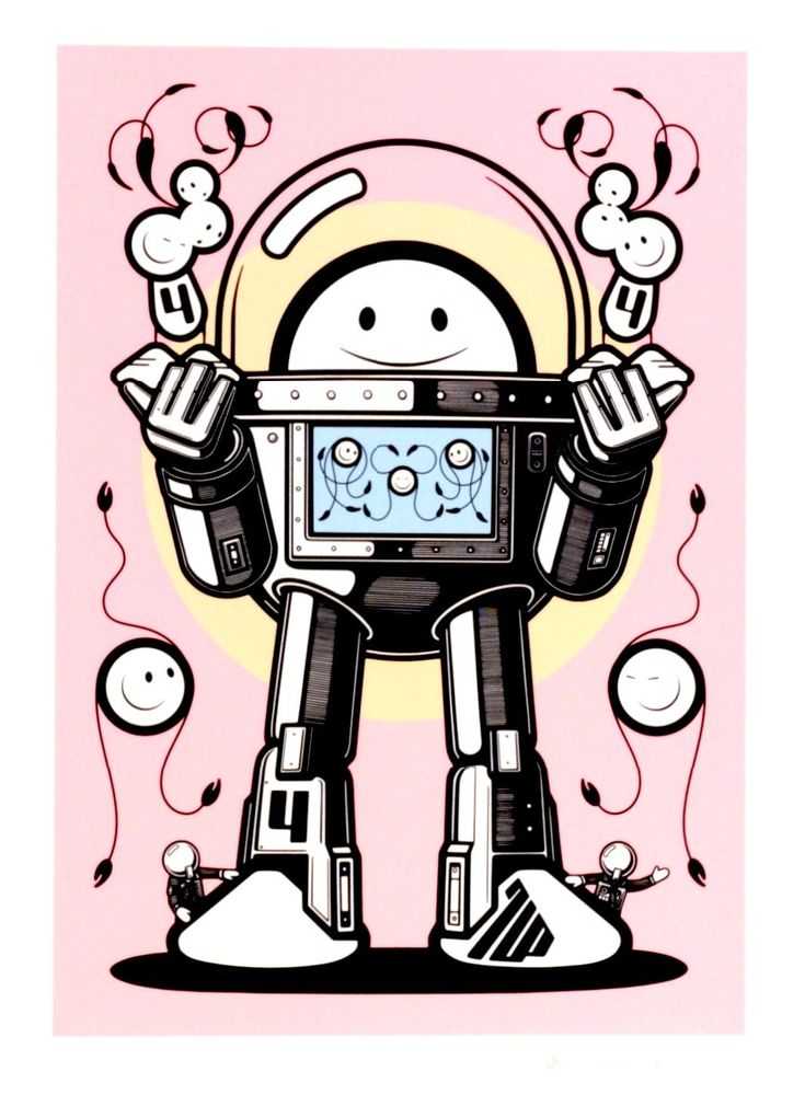 The London Police, ‘Bork Holding Lads (Pink)’, 28-01-2022, Print, Screenprint, 2B Art & Toys Gallery, Numbered