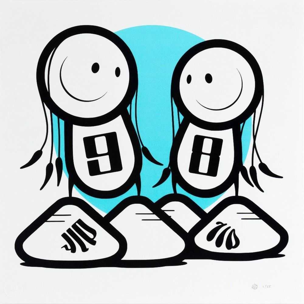 The London Police, ‘Dreddlads 98 (Blue)’, 02-09-2021, Print, Two colour hand pulled screenprint on 300gms Somerset Satin, 2B Art & Toys Gallery, Numbered