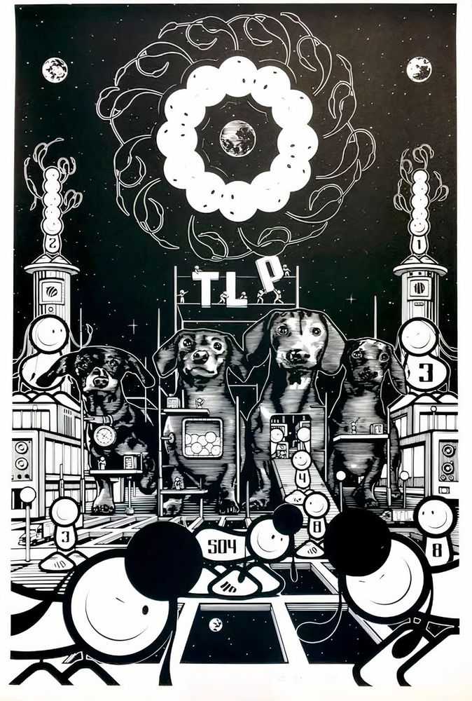The London Police, ‘Return Of The Sausage Boys’, 10-02-2020, Print, Screenprint on Somerset Satin 300gsm paper, Self-released, Numbered