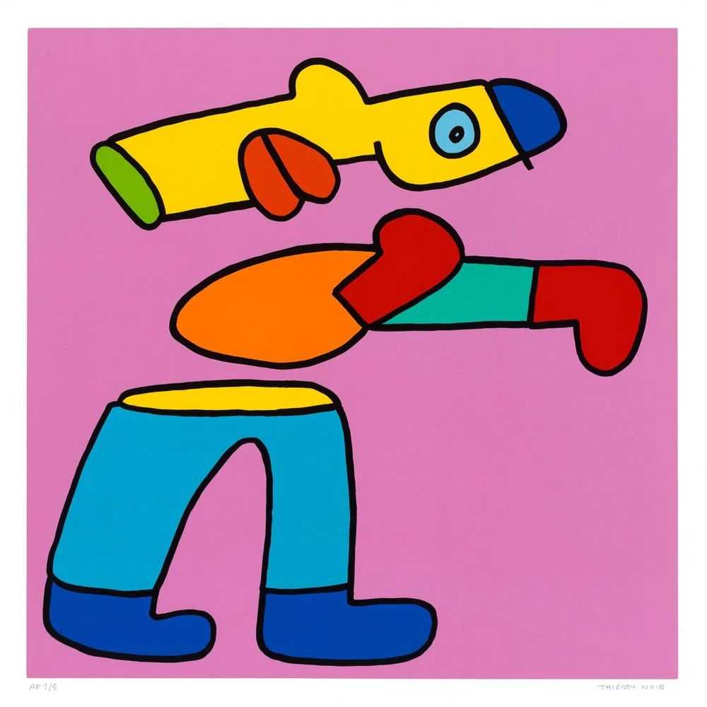 Thierry Noir, ‘Boxing (Pink)’, 2024, Print, Screenprint on Somerset 410 GSM Radiant White paper, Phillips Dropshop, Numbered