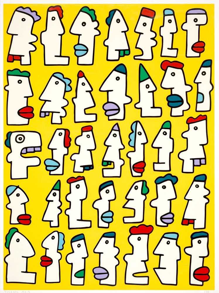 Thierry Noir, ‘Fast Form Manifest (Yellow)’, 2013, Print, Screenprint in colours on wove paper, null, Numbered