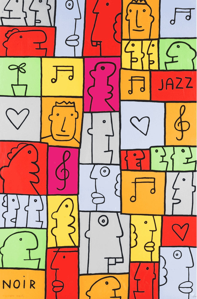 Thierry Noir, ‘Jazz’, 2015, Print, Screenprint on 300gsm Somerset paper, Howard Griffin Gallery, Numbered