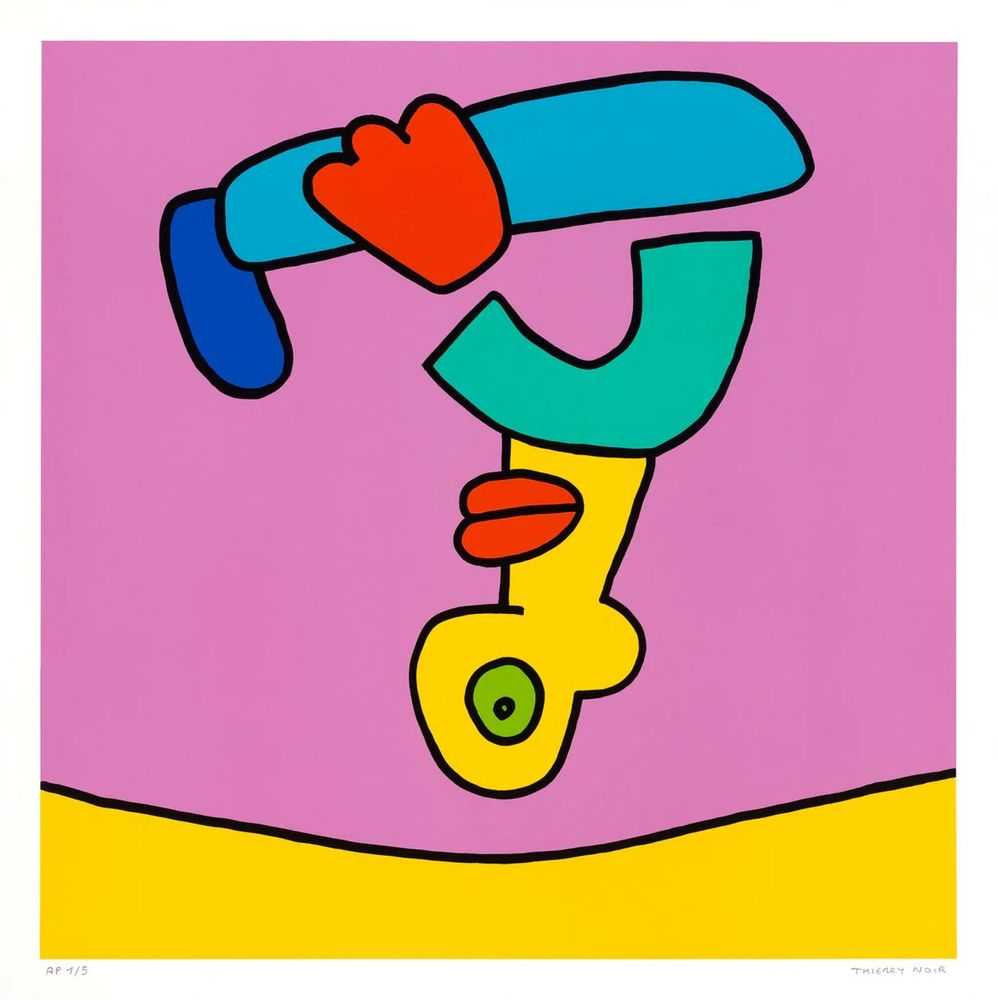 Thierry Noir, ‘Trampoline (Pink)’, 2024, Print, Screenprint on Somerset 410 GSM Radiant White paper, Phillips Dropshop, Numbered