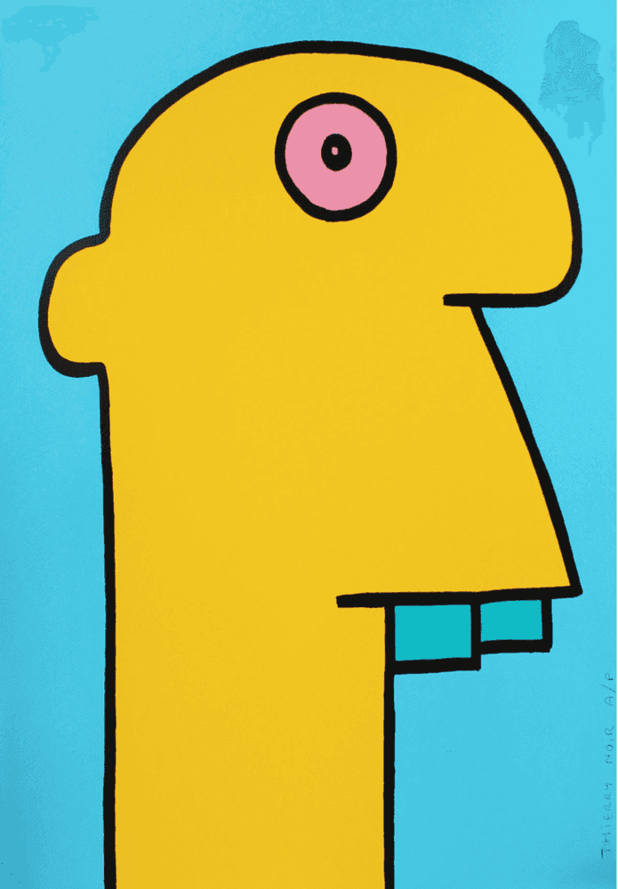 Thierry Noir, ‘Yellow Head’, 2014, Print, Screenprint on 300gsm Somerset paper, Howard Griffin Gallery, Numbered