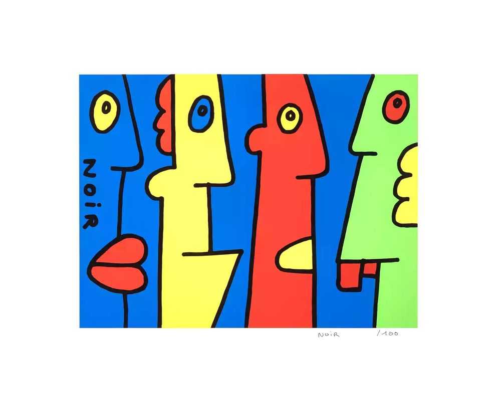 Thierry Noir, ‘Yes Or Noir’, 2003, Print, Screenprint in colours on wove paper, null, Numbered