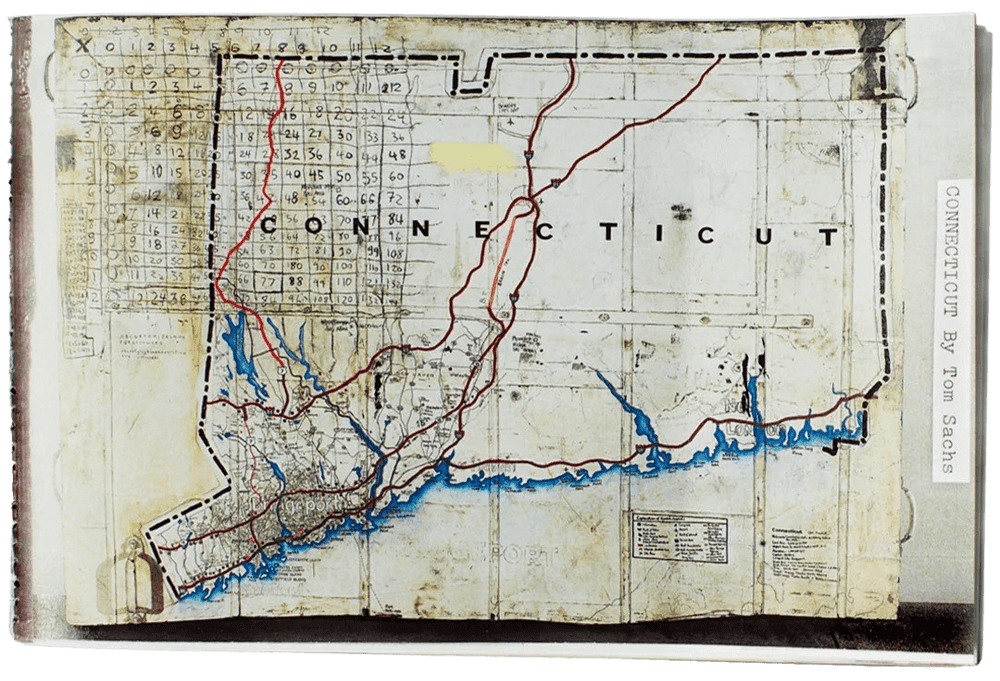 Tom Sachs, ‘Connecticut Zine’, 2008, Print, Card stock cover hand embossed with "TS" insignia. Stitch bound in studio, Self-released, 