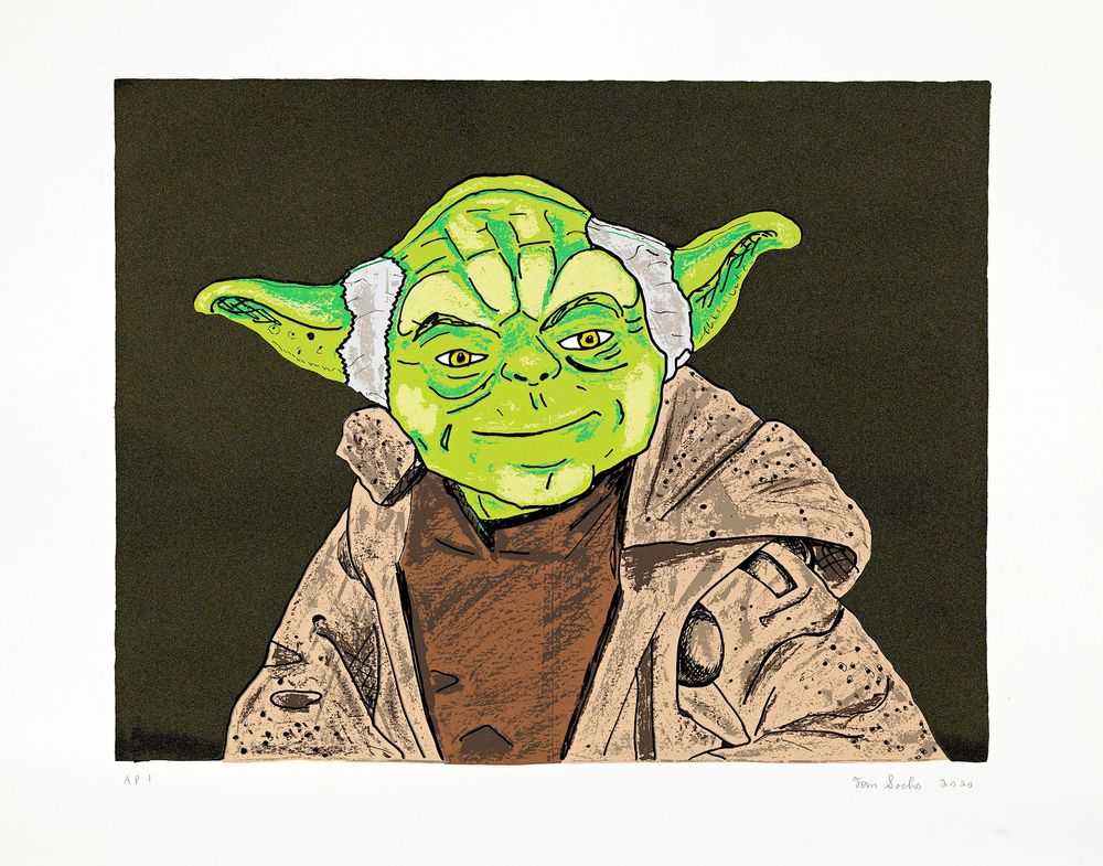 Tom Sachs, ‘There Is No Try, States (Black)’, 2020, Print, Screenprint on paper, silicon carbide, and synthetic diamond powder, Self-released, Numbered