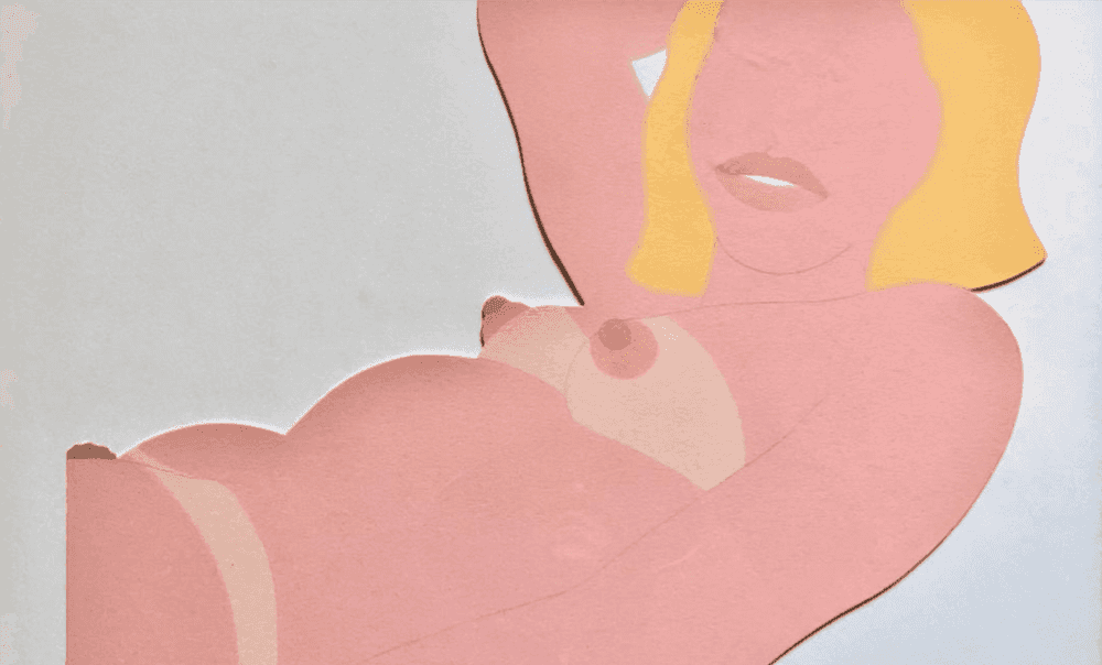 Tom Wesselmann, ‘Great American Nude Cut Out’, 1970, Print, Thinned Liquitex paint and pencil in three colors, null, Numbered, Dated