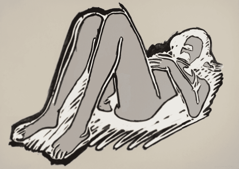 Tom Wesselmann, ‘Monica Laying on Her Back, Knees Up’, 1990, Print, LITHOGRAPH & LINOCUT, Aimee DeLittle for Mémoire de la Liberté, Numbered