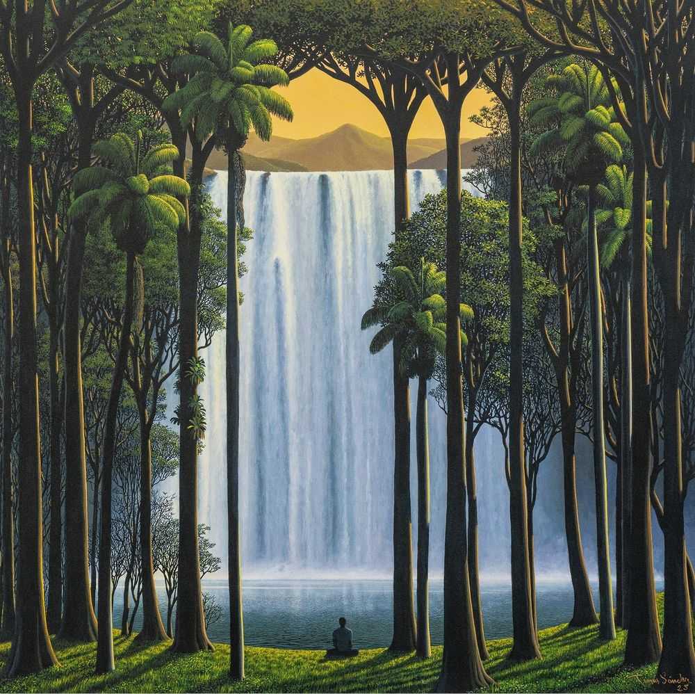 Tomas Sanchez, ‘Cascada Como Icono’, 31-03-2025, Print, UV pigment print on 410gsm Somerset Tub Sized Radiant White paper, Avant Arte, Numbered