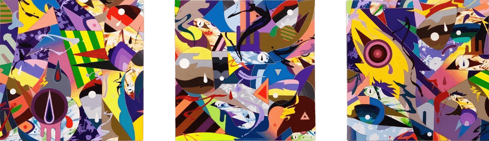 Tomokazu Matsuyama, ‘Blind Critical Mass (Print Set)’, 2021, Print, Archival pigment print with screenprint layers of high gloss varnish, silver leaf, gold leaf and coloured leaf on Somerset En Satin 330gsm paper, Bijutsutecho, Numbered