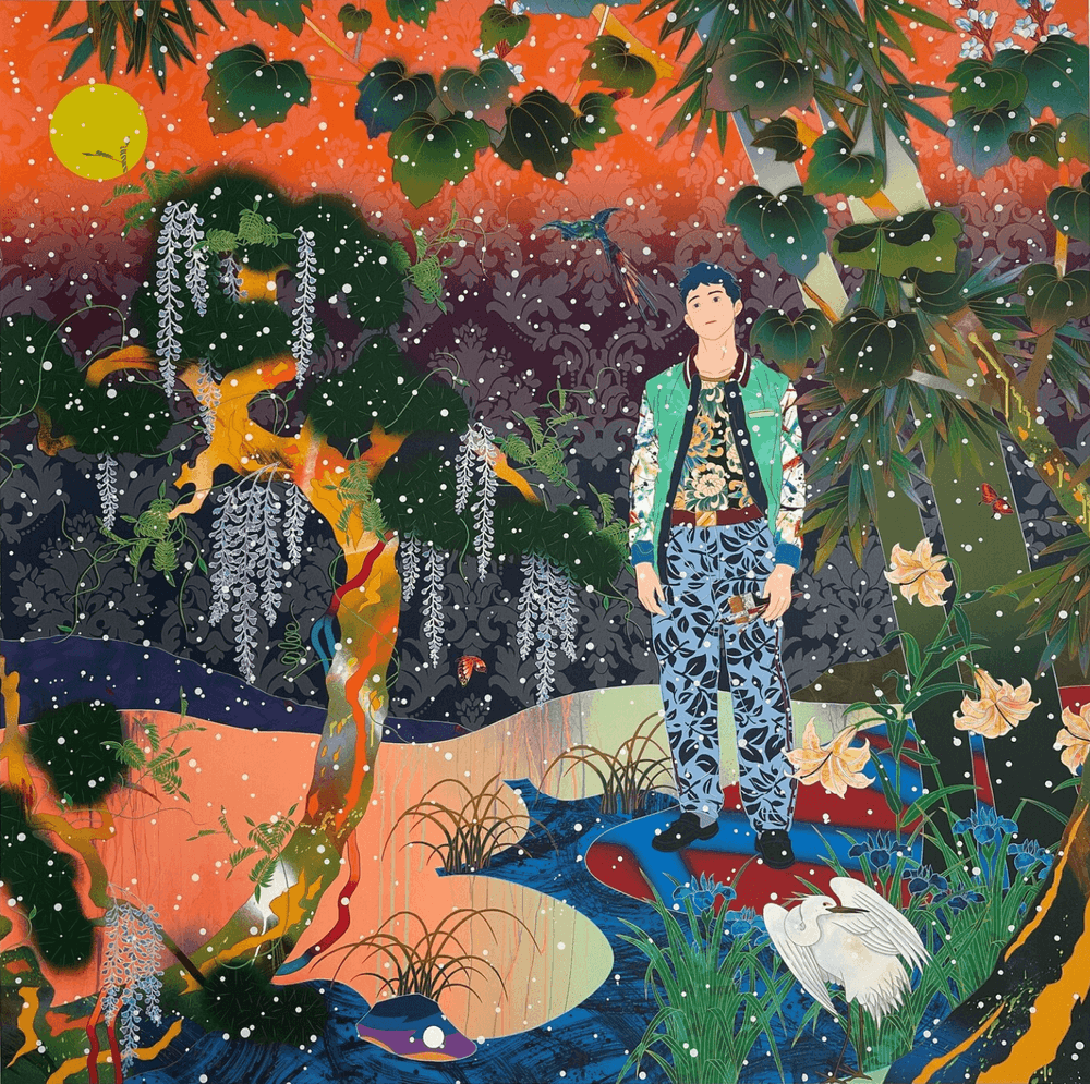 Tomokazu Matsuyama, ‘River To The Bank’, 2021, Print, Archival pigment print with screenprint layers of high gloss varnish, colour and pearlised ink on Somerset En Satin 330gsm paper, Bijutsutecho, Numbered