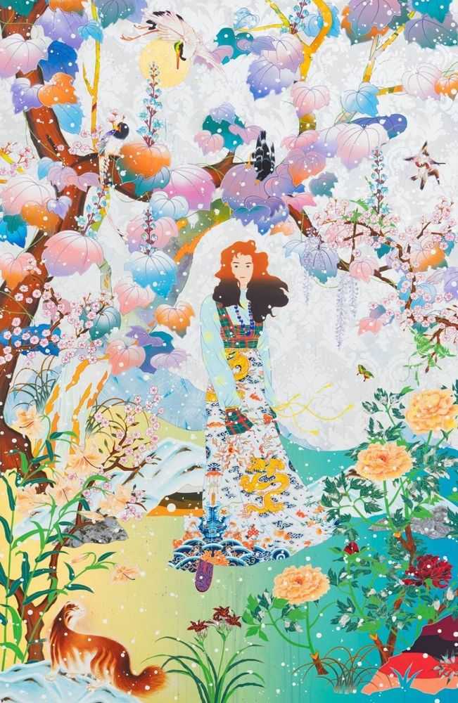 Tomokazu Matsuyama, ‘The Couch Unsent Piano’, 2021, Print, Digital print featuring screenprinted pearlised ink, white gloss and hand applied gold leaf on 410gsm Somerset satin Enhanced paper, Avant Arte, Numbered, Dated