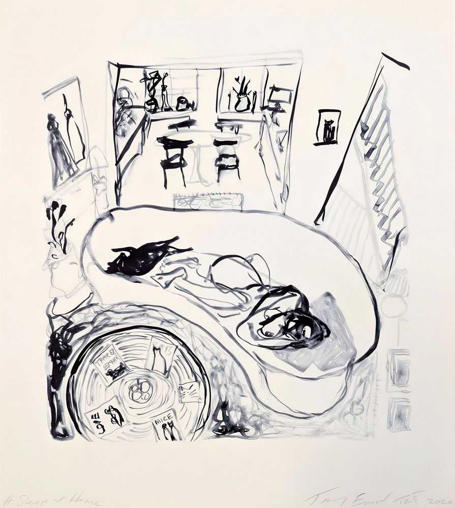 Tracey Emin, ‘A Sleep at Home’, 2026, Print, Lithograph print on Somerset Velvet Warm White 400gsm paper, null, Numbered