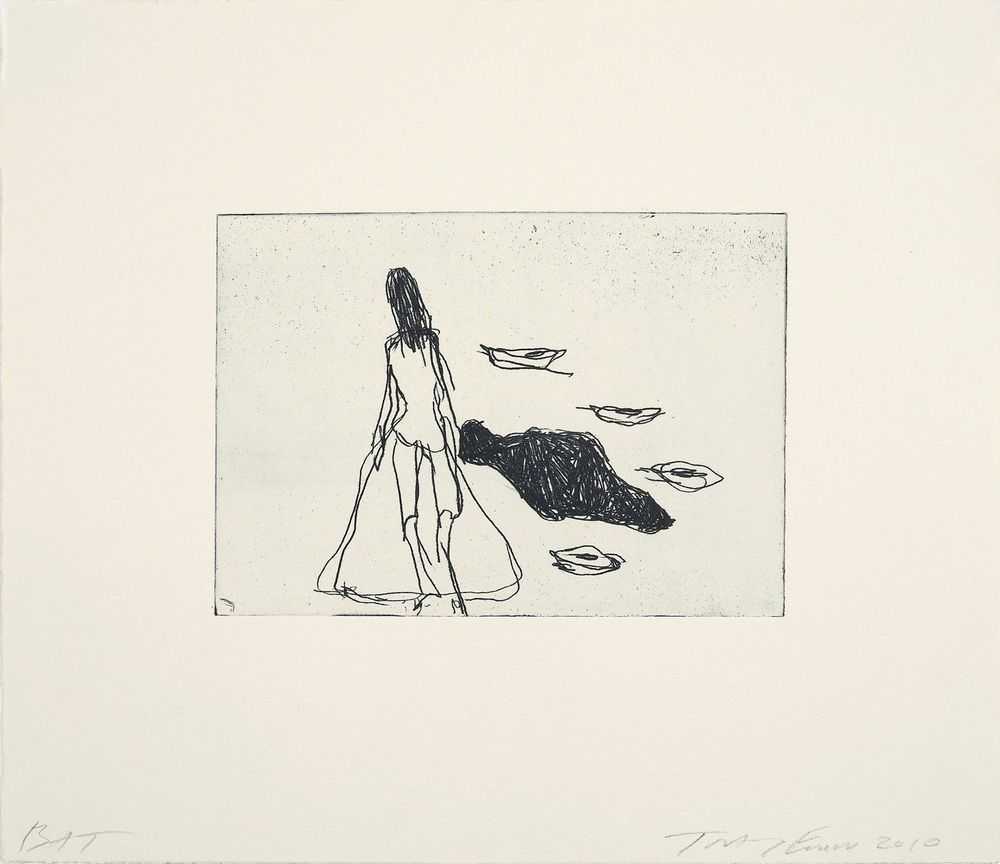 Tracey Emin, ‘Happy with the Black Stuff’, 2010, Print, Soft ground etching on 300gsm Somerset Tub sized paper, Counter Editions, Numbered, Dated