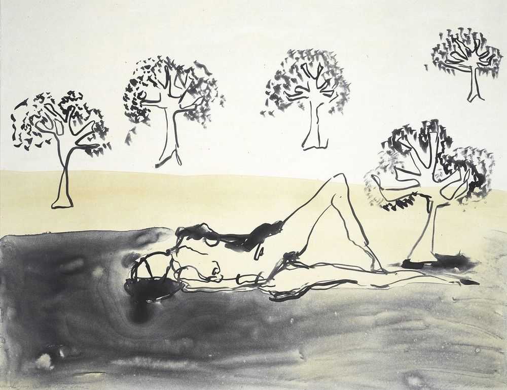 Tracey Emin, ‘Laying With The Olive Trees’, 2011, Print, Lithograph on Somerset Velvet 300gsm paper, Counter Editions, Numbered, Dated