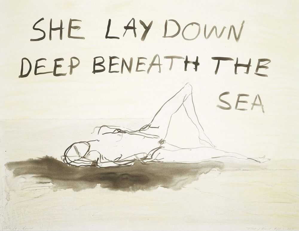 Tracey Emin, ‘She Lay Down’, 2011, Print, Lithograph on Somerset Velvet 300gsm paper, Counter Editions, Numbered, Dated