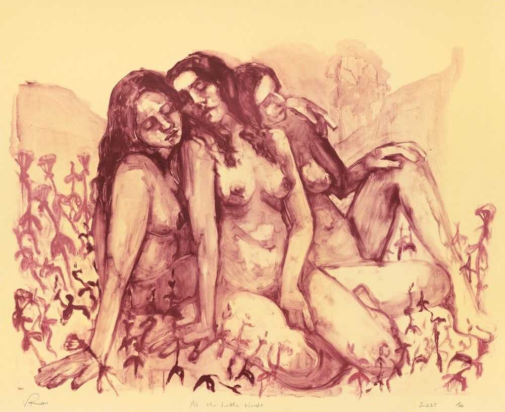 Vanessa Raw, ‘All the Little Words (2025)’, 2025, Print, 3 colour lithograph on Somerset warm white 400 gsm, null, Numbered, Dated