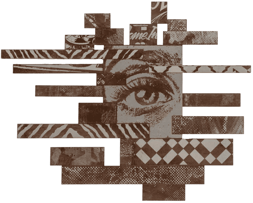 Vhils, ‘Composed’, 13-04-2021, Print, Acid-etched metal plates, cut and assembled, Underdogs Gallery, Numbered