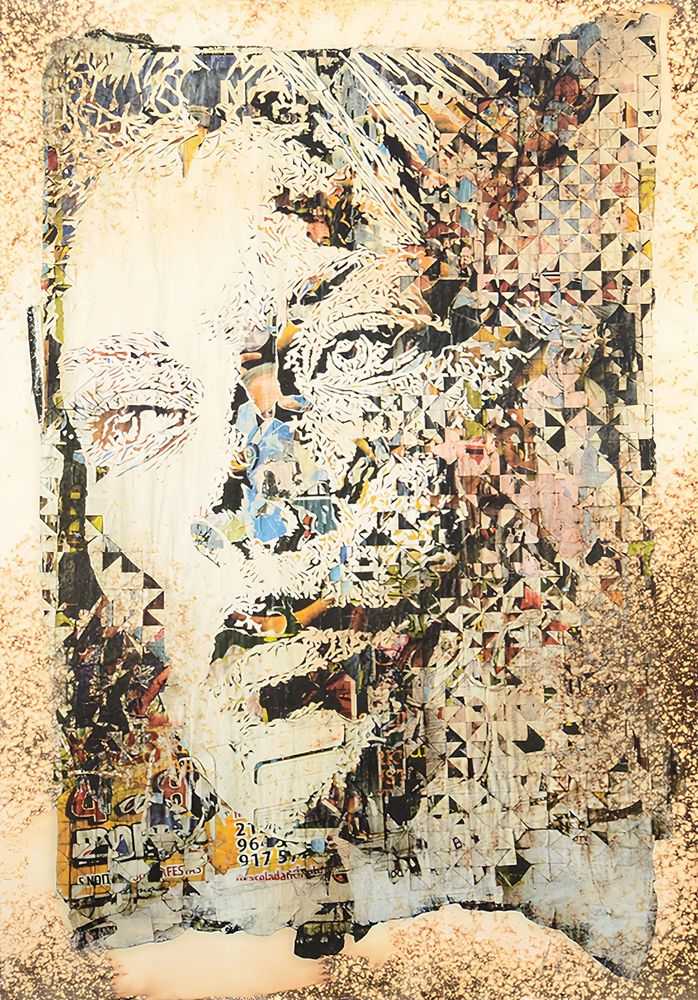 Vhils, ‘Contingency’, 2015, Print, Seven colour lithograph, Quink ink and acid, printed on a Marinoni press, on bkf rives 270gr hand cut paper and hand-finished by the artist, Underdogs Gallery, Numbered, Handfinished