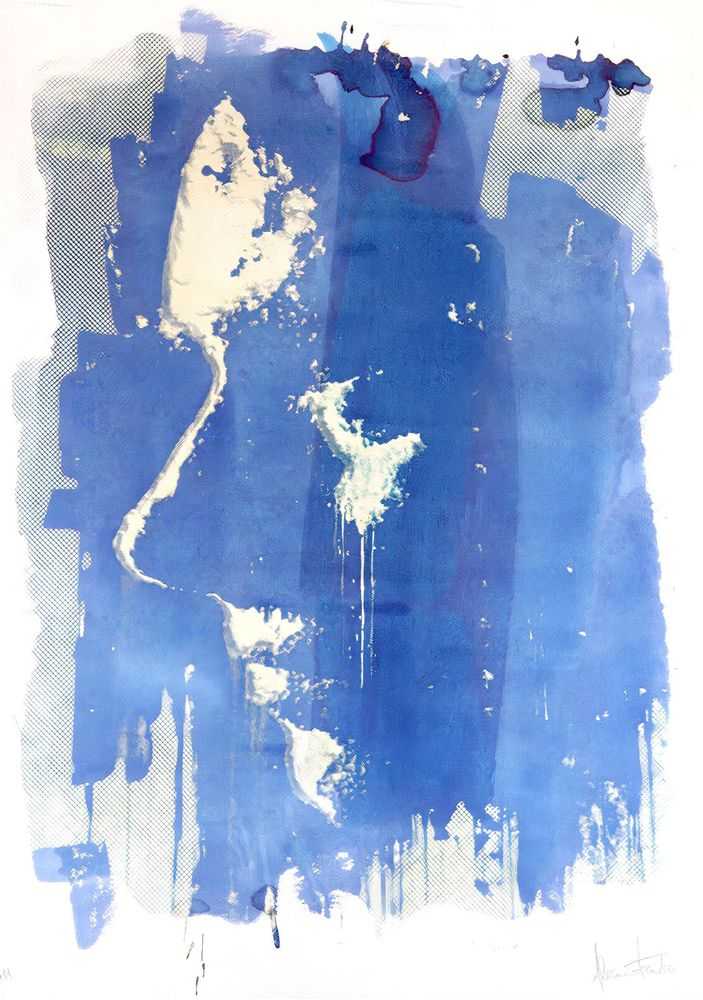 Vhils, ‘Decay’, 2008, Print, 1 colour hand pulled screenprint using bleach on hand painted inks, Lazinc, Numbered, Handfinished