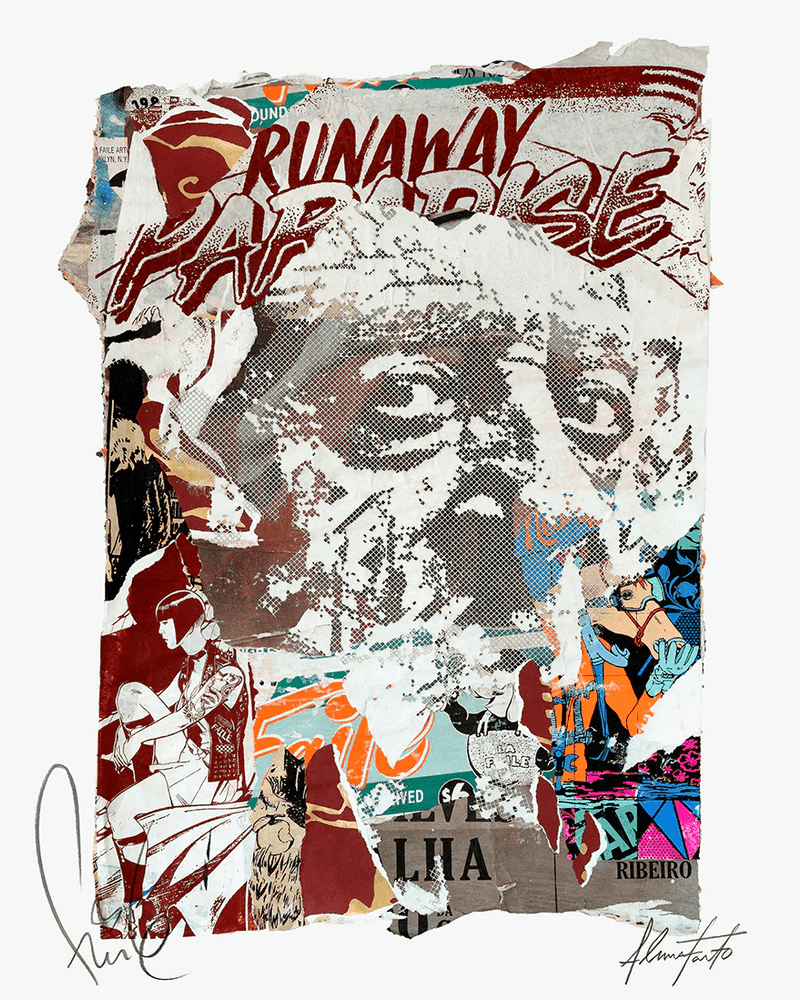 Vhils, ‘Substrata’, 18-11-2021, Print, Pigment print on heavy Archival Cold Press Cotton Rag 300 g/m2 paper, Underdogs Gallery, Numbered