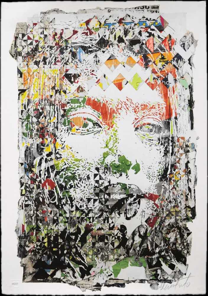 Vhils, ‘Rupture’, 2017, Print, Seven colour lithograph on paper. Printed on a Marinoni press at Idem Studio, Paris on BFK Rives 270 g/m2 hand cut paper, Underdogs Gallery, Numbered, Handfinished
