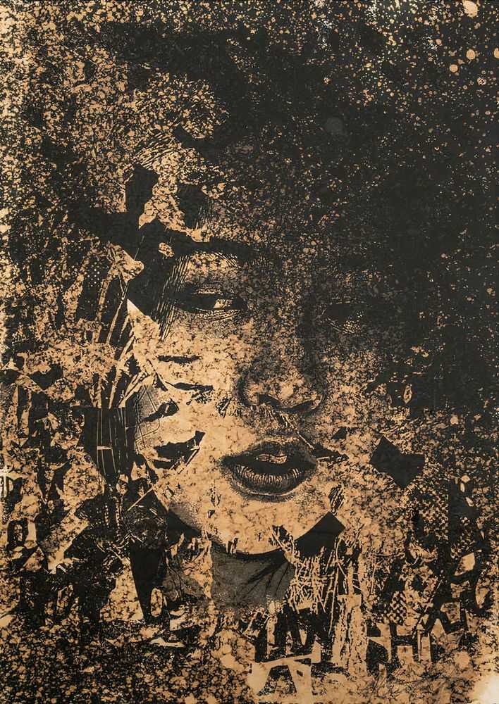 Vhils, ‘Subsume #2’, 2019, Print, Silkscreen, ink and bleach, Magda Danysz Gallery, Numbered, Handfinished