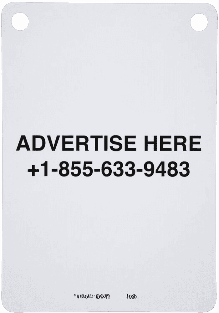 Virgil Abloh, ‘Advertise Here’, 13-06-2019, Print, Transparent lithographic print, MCA Chicago, Numbered