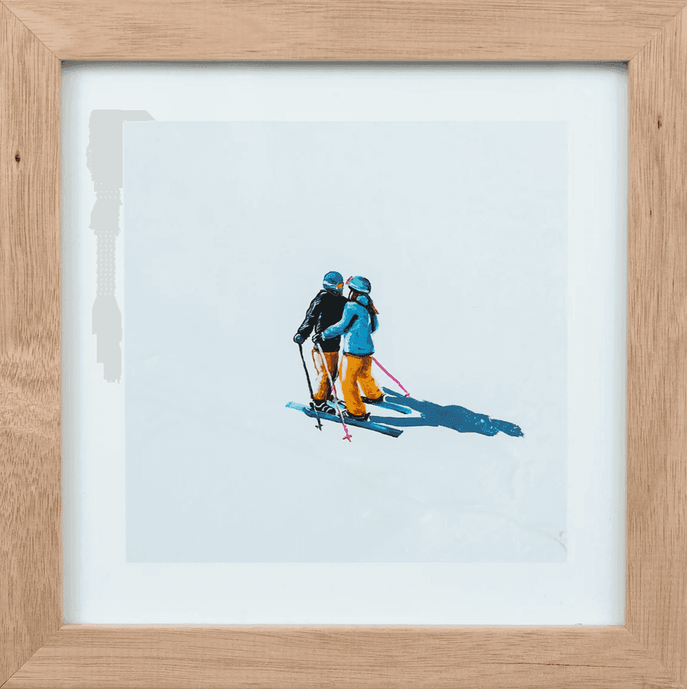 Werner Bronkhorst, ‘Snowflakes Couples (Mini Print)’, 2024, Print, Pigment ink UV stability on matte art paper, tasmanian oak frame, Self Released, Framed