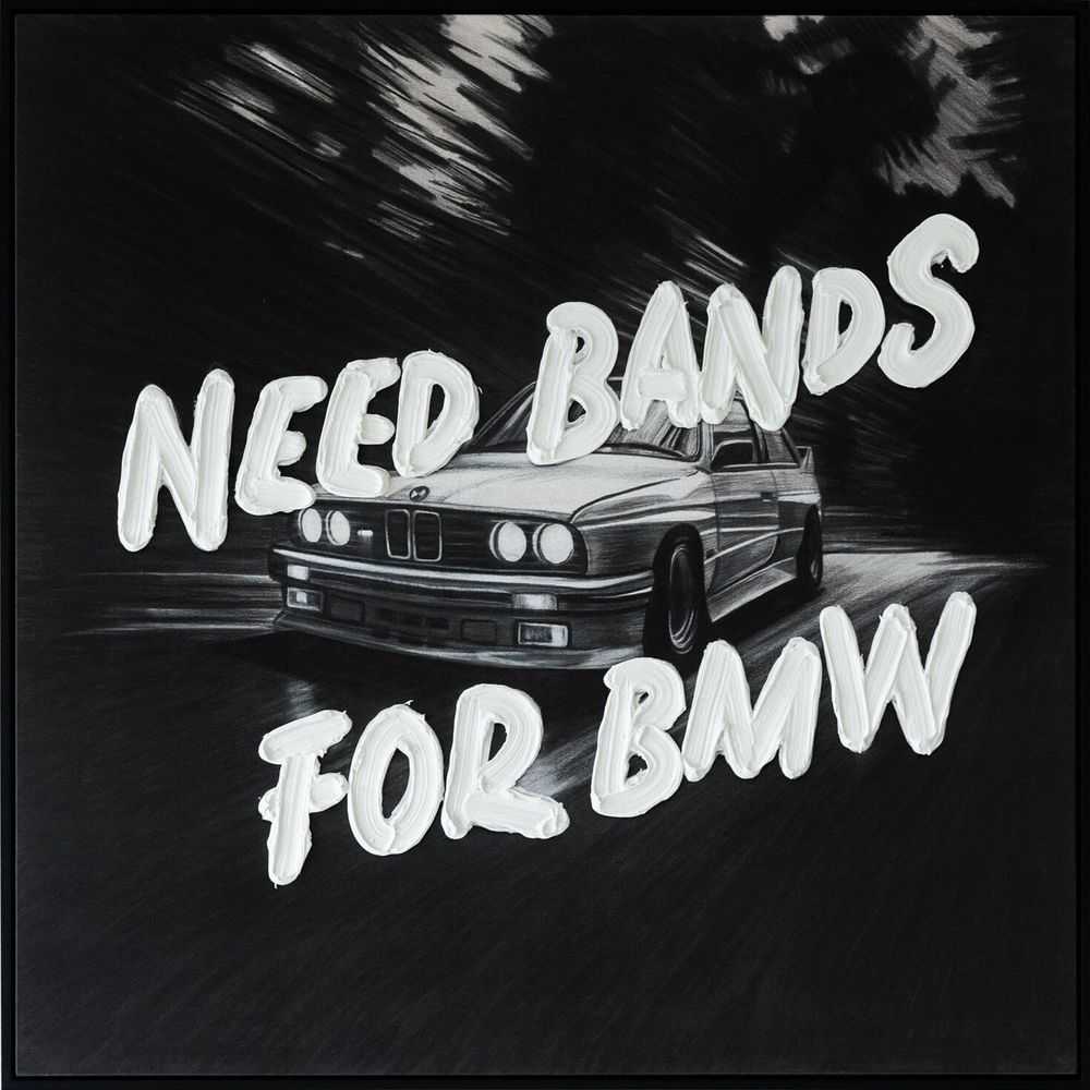 Werner Bronkhorst, ‘Need Bands For BMW’, 2024, Print, Fine art print framed in FSC certified stained raw Tasmanian Oak
, Self-released, Numbered, Handfinished, Framed