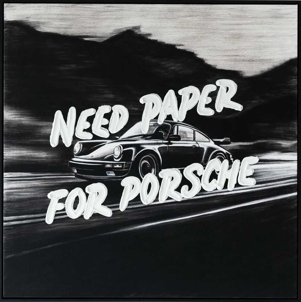 Werner Bronkhorst, ‘Need Paper For Porsche’, 2024, Print, Fine art print framed in FSC certified stained raw Tasmanian Oak
, Self-released, Numbered, Handfinished, Framed