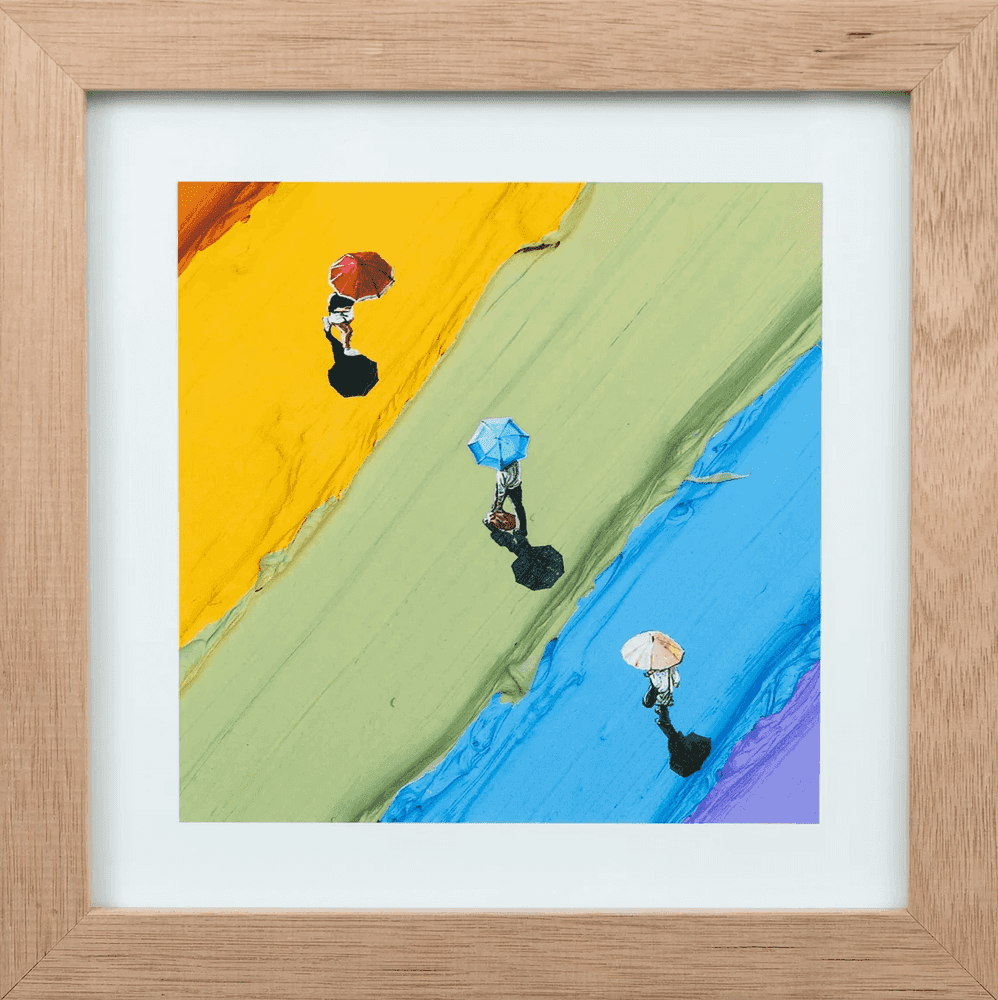 Werner Bronkhorst, ‘Rainbow Road (Mini Print)’, 2024, Print, Pigment ink UV stability on matte art paper, tasmanian oak frame, Self Released, Framed