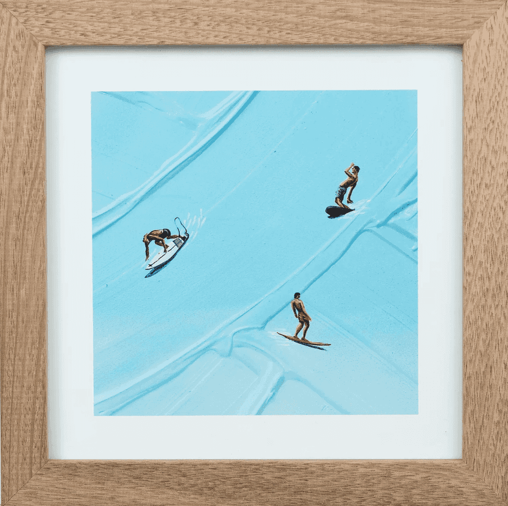 Werner Bronkhorst, ‘Swell Day (Mini Print)’, 2024, Print, Pigment ink UV stability on matte art paper, tasmanian oak frame, Self Released, Framed