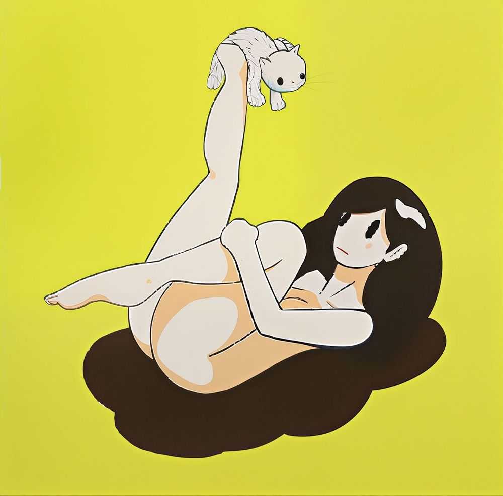 Takeru Amano, ‘Venus With a Cat’, 2025, Print, Screen printing with ink, null, 