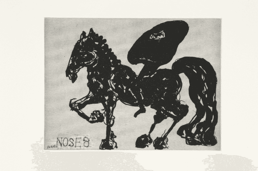 William Kentridge, ‘Nose 8’, 2008, Print, Sugarlift aquatint, drypoint and engraving, null, Numbered