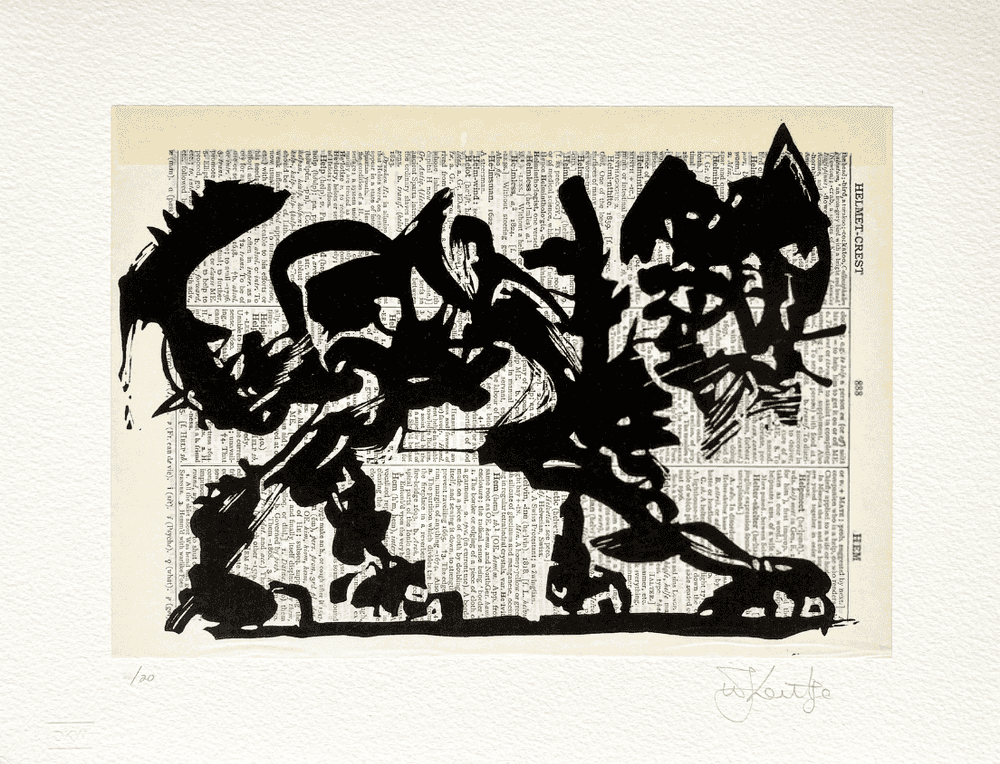 William Kentridge, ‘Universal Archive (Ref.18)’, 2012, Print, Linocut printed on Shorter Oxford English Dictionary, null, Numbered