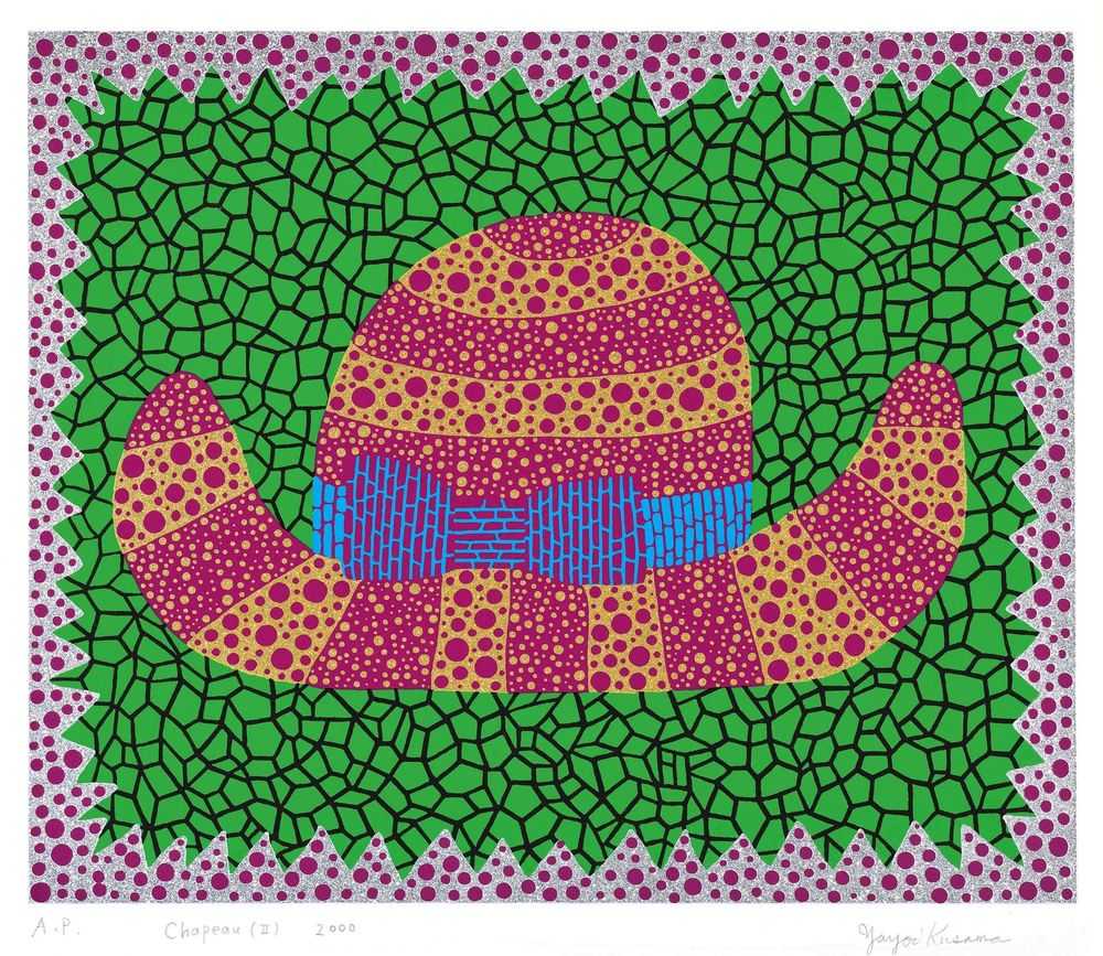 Yayoi Kusama, ‘Chapeau (II)’, 2000, Print, Screenprint in colours with lamé on BFK Rives paper, null, Numbered, Dated