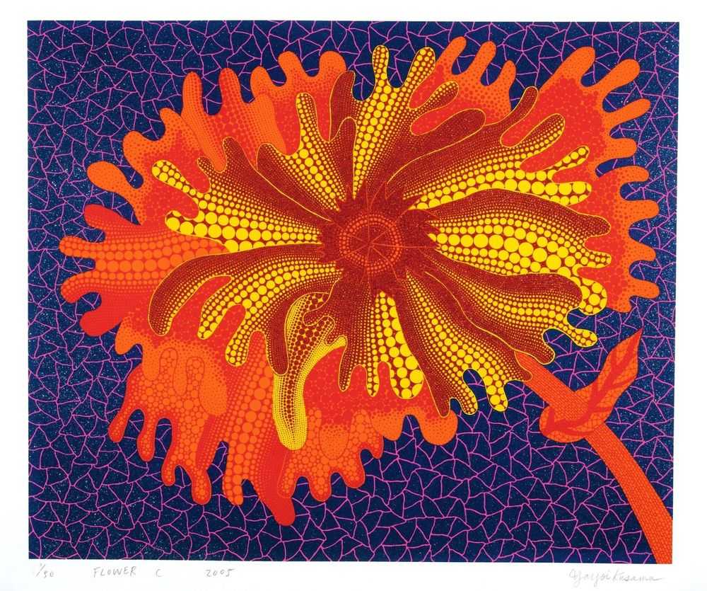 Yayoi Kusama, ‘Flowers C’, 2005, Print, Screenprint on paper, null, Numbered, Dated