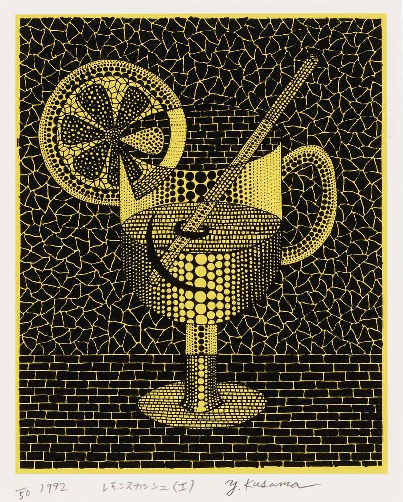 Yayoi Kusama, ‘Lemon Squash (1992)’, 1992, Print, Lithograph in yellow and black, on Arches paper, null, Numbered, Dated