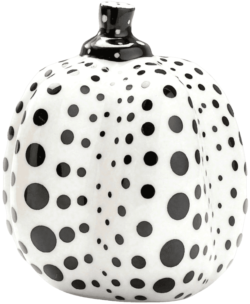 Yayoi Kusama, ‘Pumpkin #1 (Limoges - White/Black)’, 2002, Sculpture, Limoges porcelain, FMR Trading, Numbered, Dated