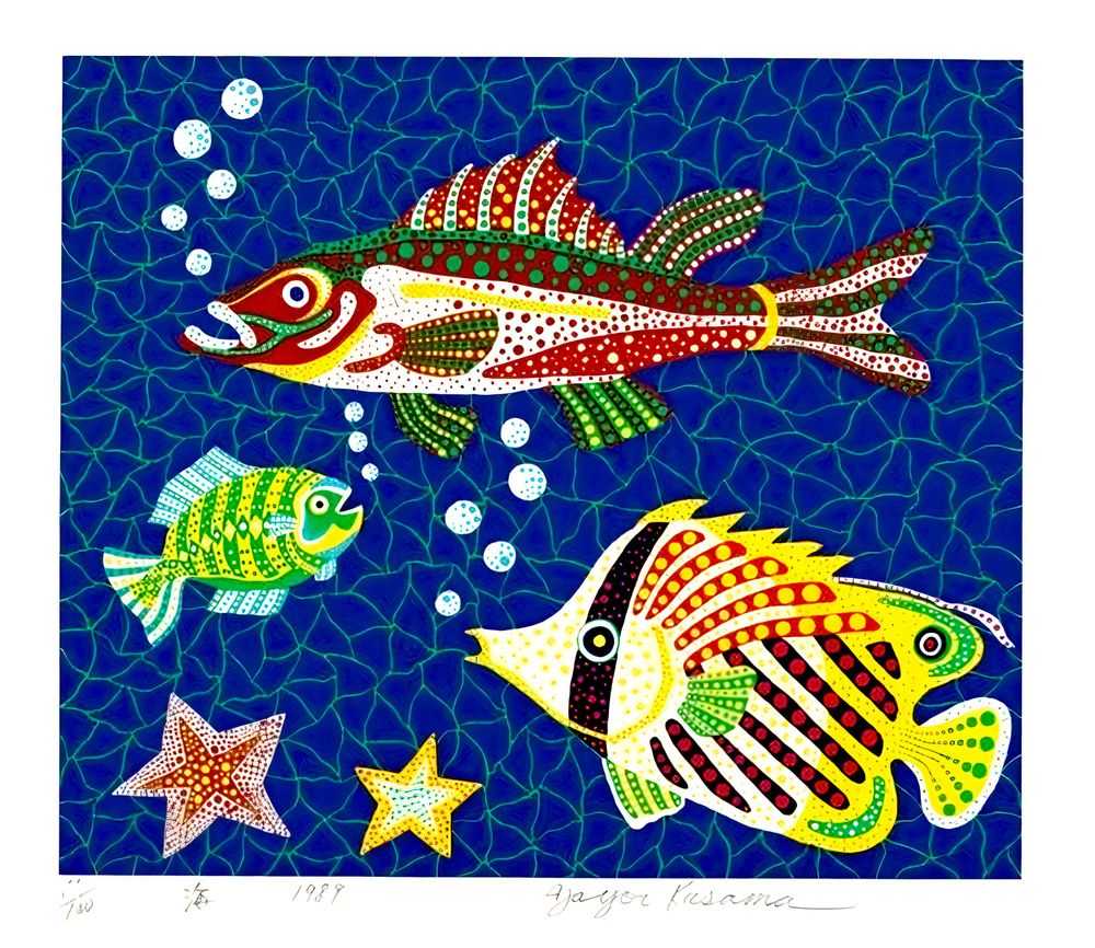 Yayoi Kusama, ‘Sea’, 1989, Print, Screenprint in colours on Izumi paper, null, Numbered, Dated