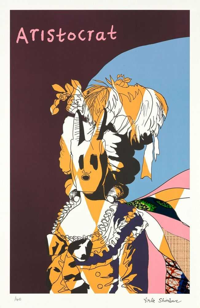 Yinka Shonibare, ‘Aristocrat in Blue’, 2020, Print, Offset lithograph in colours with paper and unique fabric collage elements, The Hepworth Wakefield, Numbered
