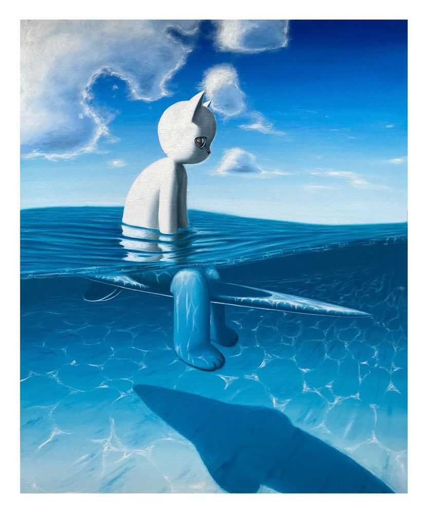 Yokoteen (Friends in Paradise), ‘Apatura (Hand-Finished)’, 2023, Print, Giclée on Archival Cold Press Cotton Rag 300gsm; Uniquely embellished with white acrylic paint throughout the figure in the piece, Guy Hepner Editions, Numbered, Handfinished