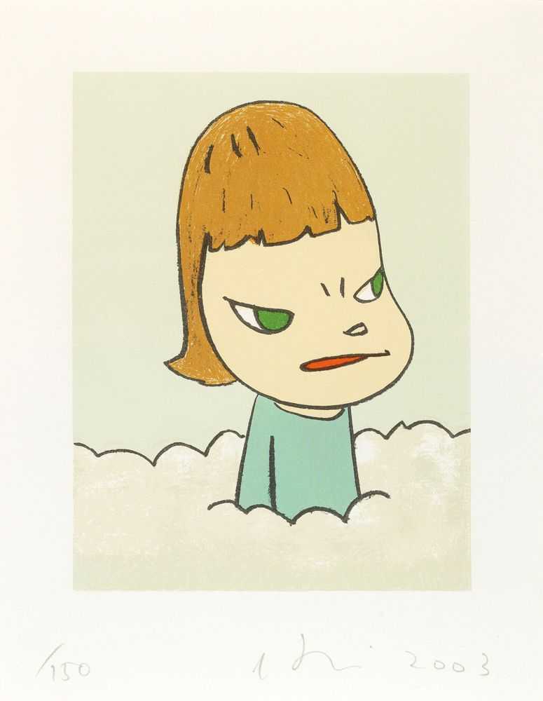 Yoshitomo Nara, ‘In the Cloud’, 2003, Print, Lithograph, ICA Benefit Print Edition of Institute of Contemporary Ar, Numbered, Dated