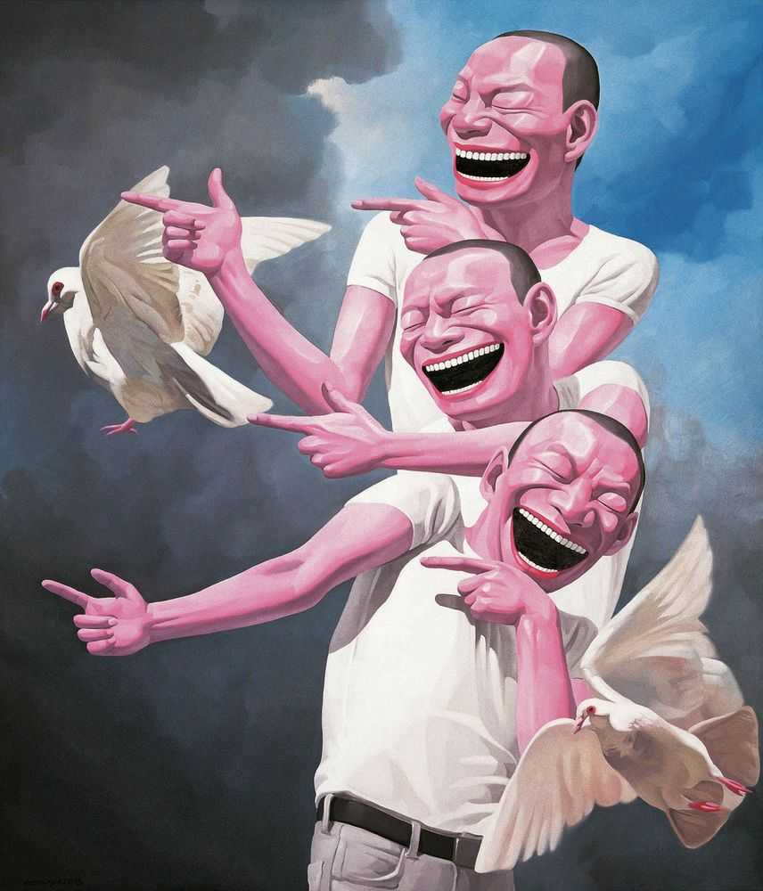Yue Minjun, ‘Birds of Peace’, 2009, Print, Lithograph, Delight Editions, Numbered