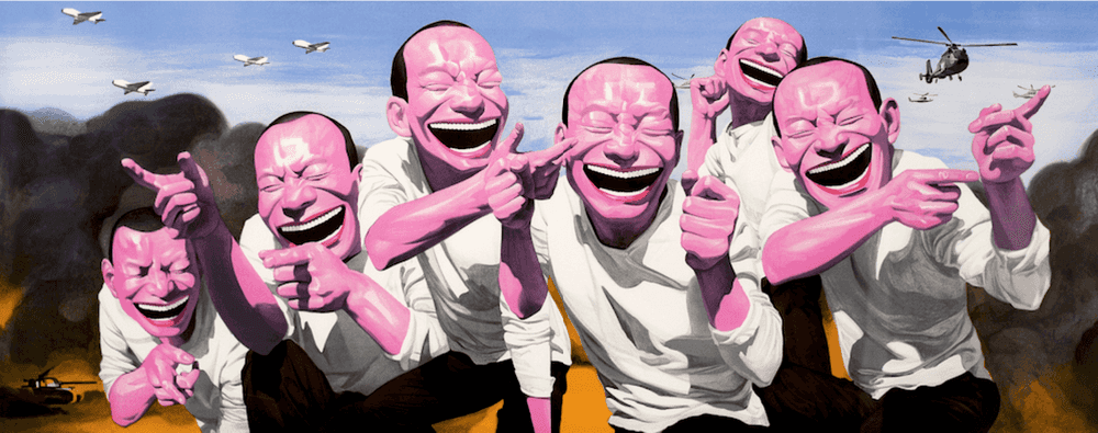 Yue Minjun, ‘Fighting’, 2009, Print, Lithograph, Delight Editions, Numbered
