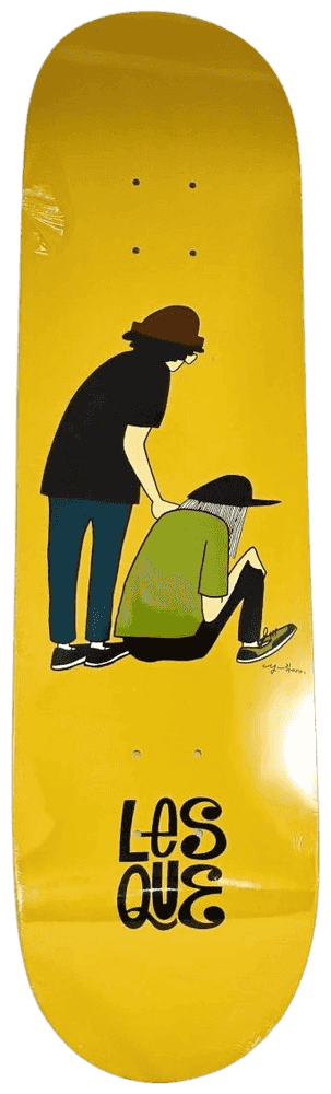 Yusuke Hanai, ‘Lesque (Yellow - Skateboard)’, 2021, Collectible, Screenprint on wooden skate deck, Lesque skateboards, 